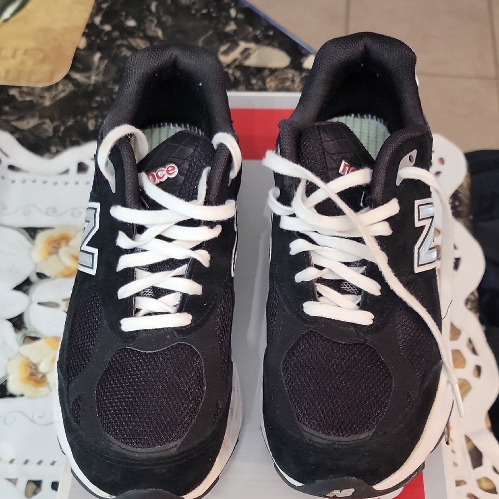 New Balance Black Sneakers with White Accents
